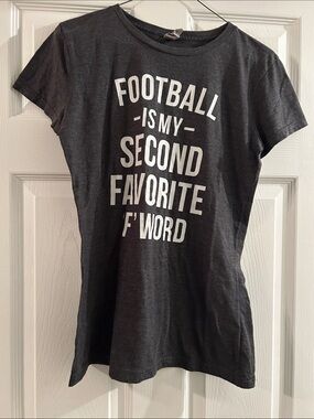 Football Is My Second Favorite F-Word Tee - Black